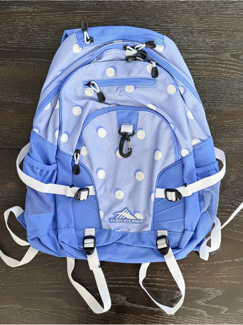 High Sierra Kids Blue Polka Dot School Backpack